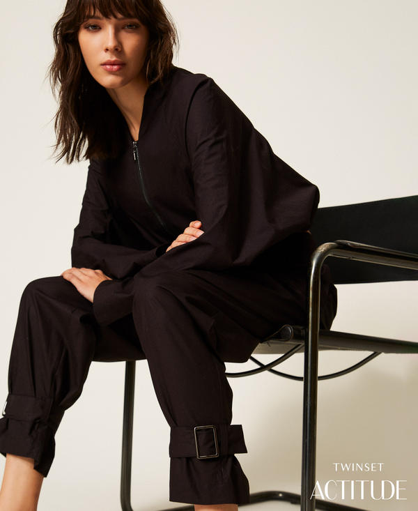 Recycled poplin trousers