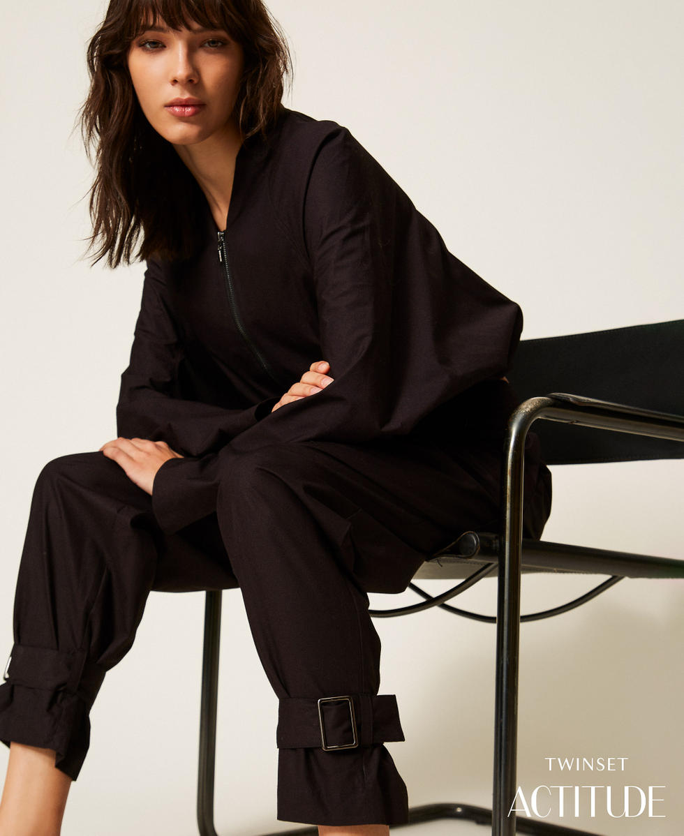 Recycled poplin trousers