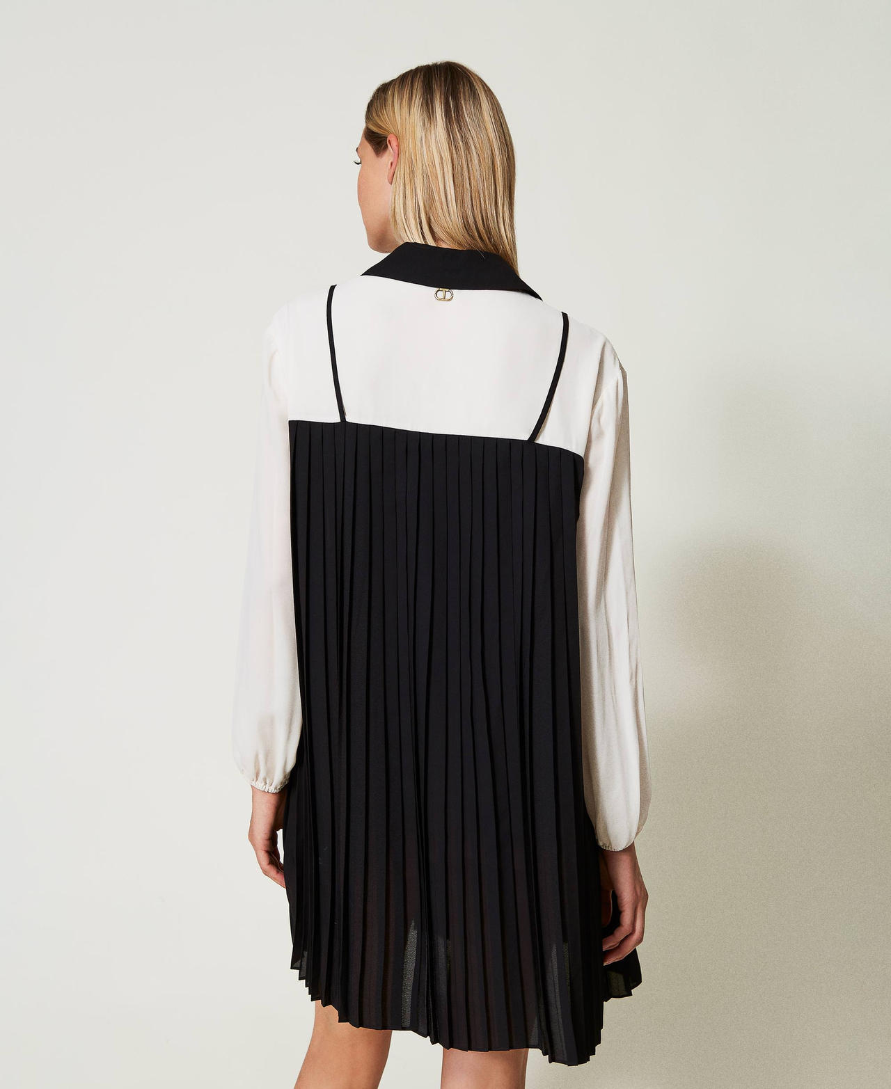 Short georgette shirt dress