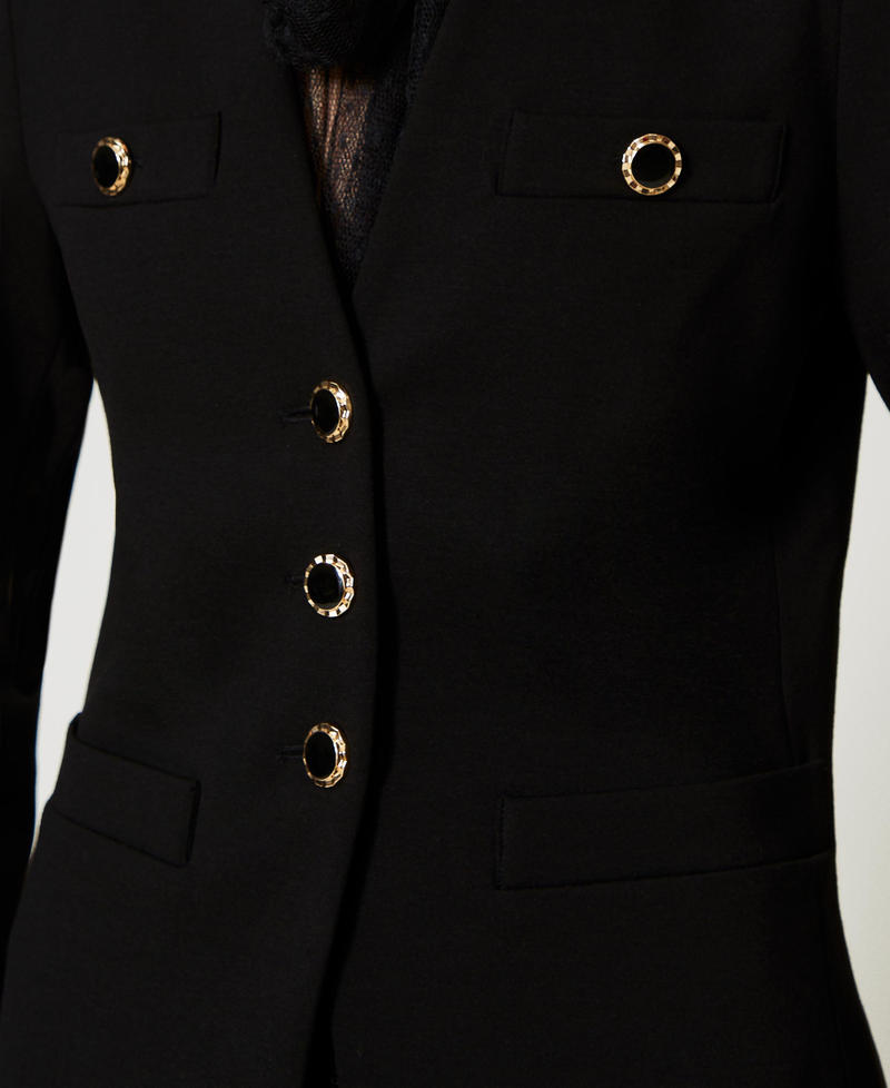 Blazer mit Schmuckknöpfen Schwarz Frau 251TP2131_00006_04
