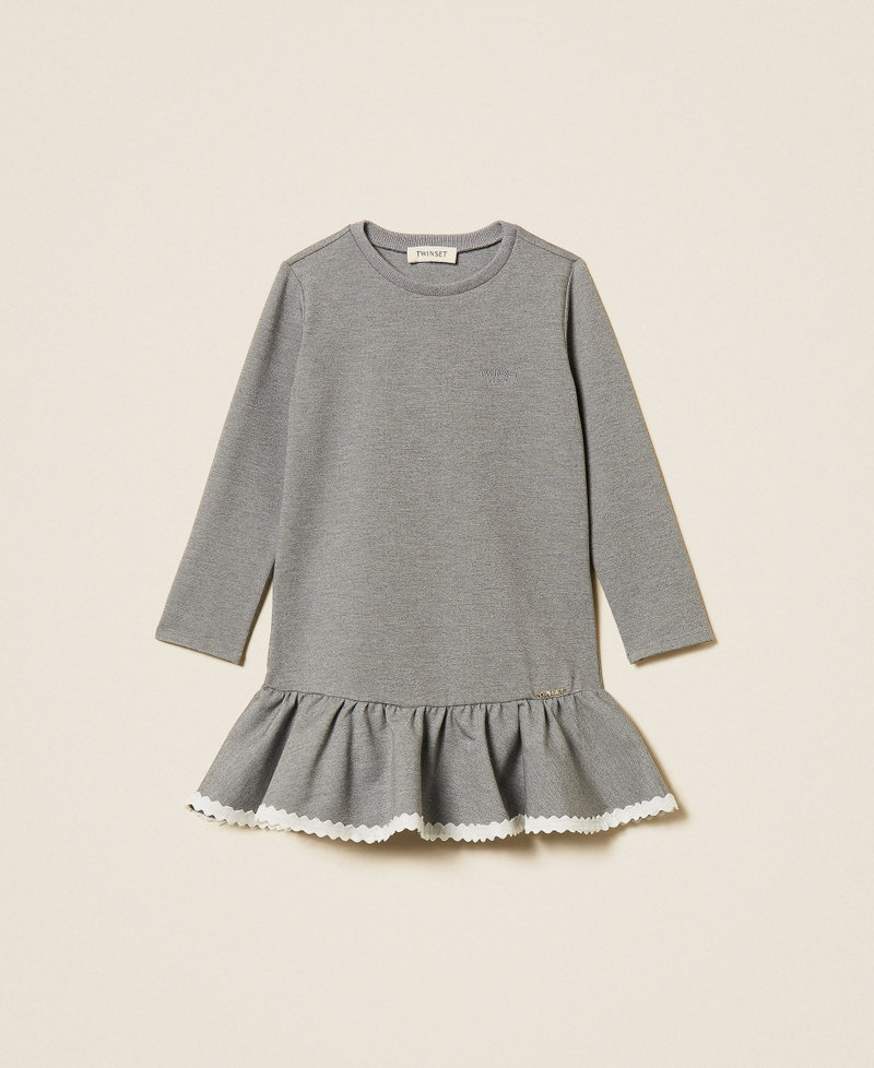 Robe courte fille avec d&eacute;tails en velours