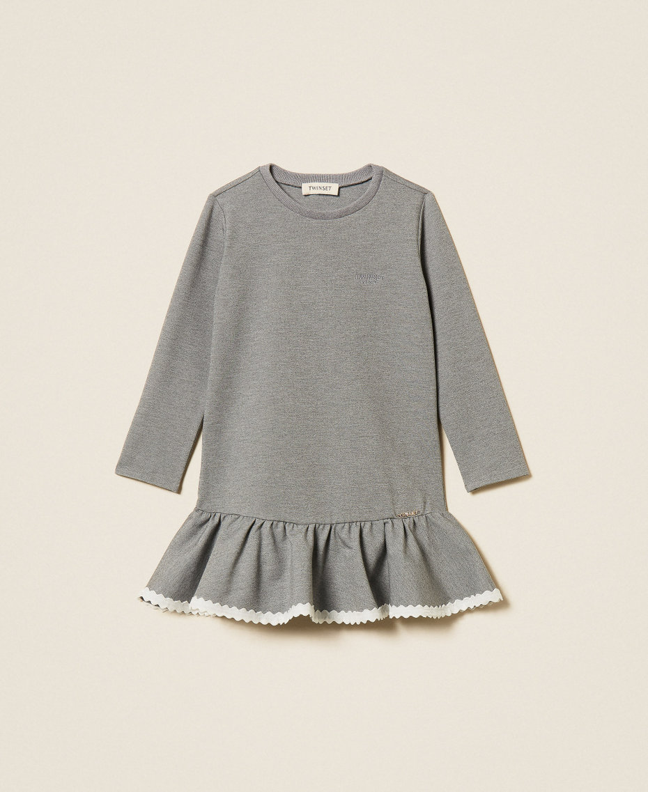 Robe courte fille avec d&eacute;tails en velours