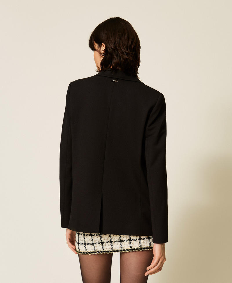 Blazer with broderie anglaise Black Woman 262TP2675_00006_03