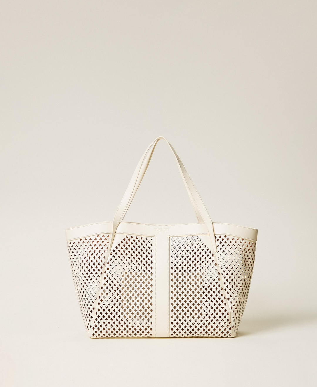 Cabas en cuir ajouré