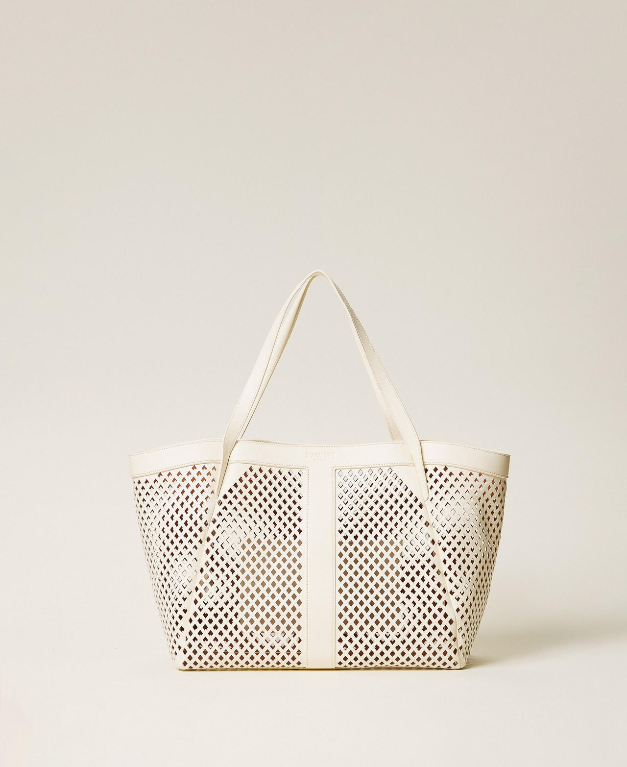 Twinset Cabas en cuir ajouré