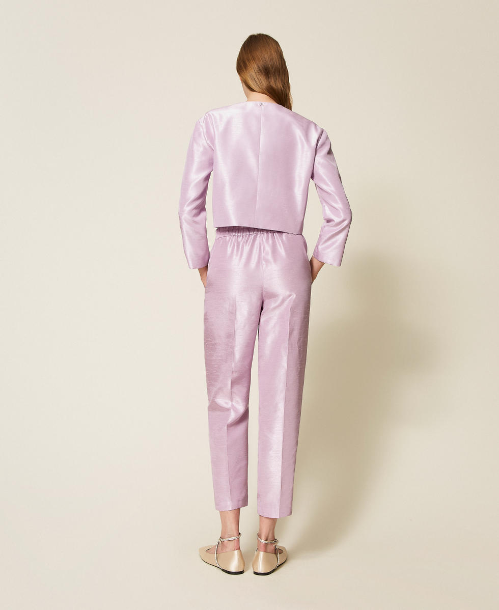 Hose aus Shantung &bdquo;Fair Orchid&ldquo;-Violett Frau 252AP2183_12560_03