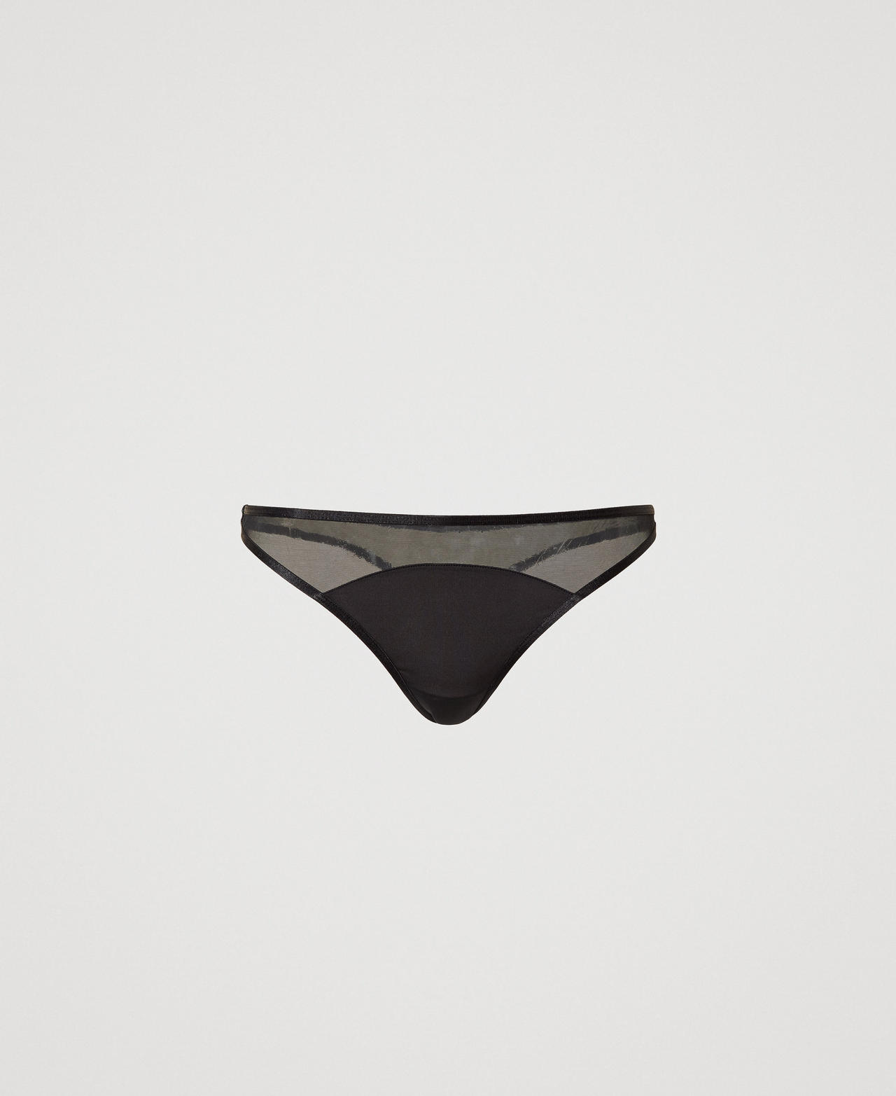 G-string with tulle Black Woman 251LL6B88_00006_0S