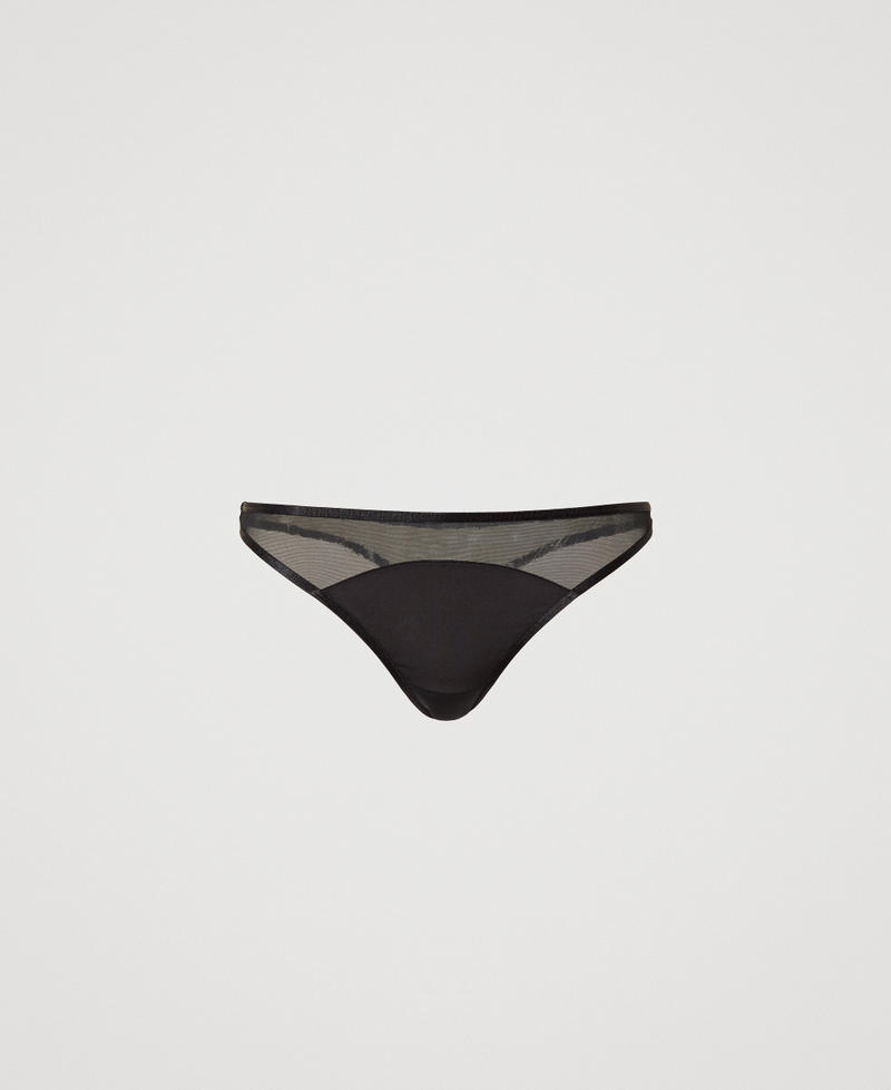 G-string with tulle Black Woman 251LL6B88_00006_0S