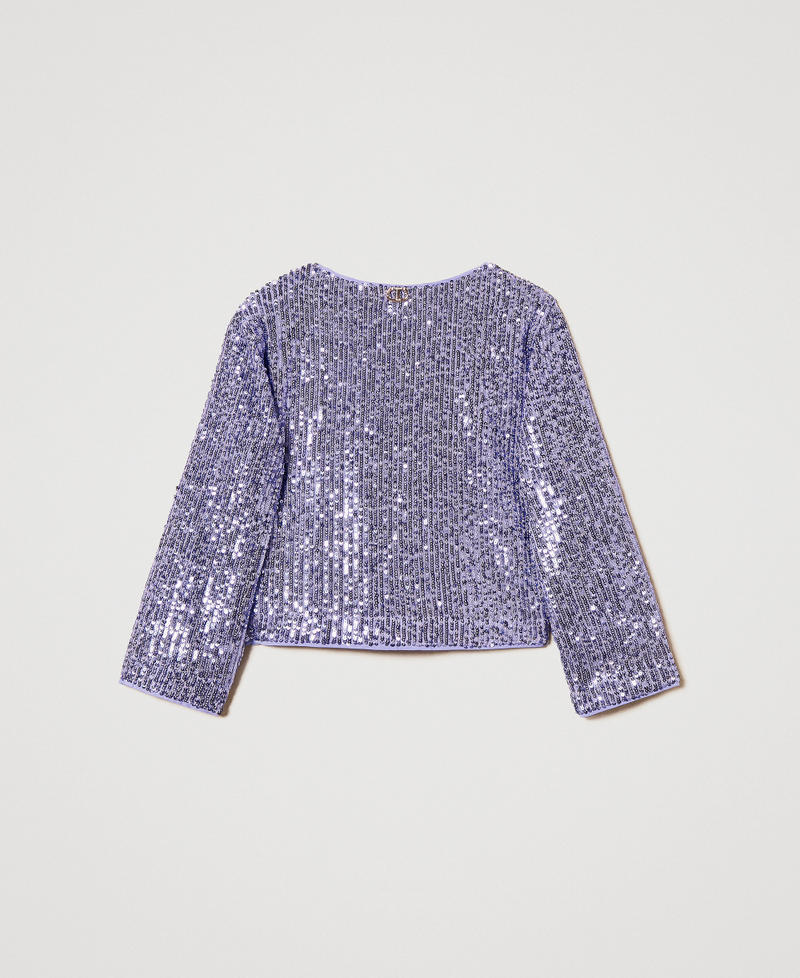 Full sequin jacket Pastel Violet Girl 251GJ2535_11862_S1