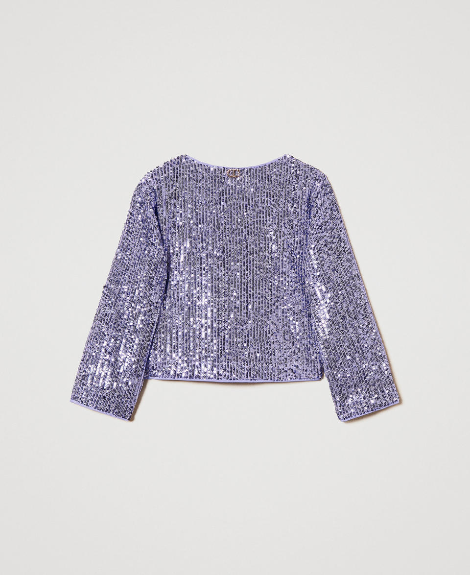 Full sequin jacket Pastel Violet Girl 251GJ2535_11862_S1