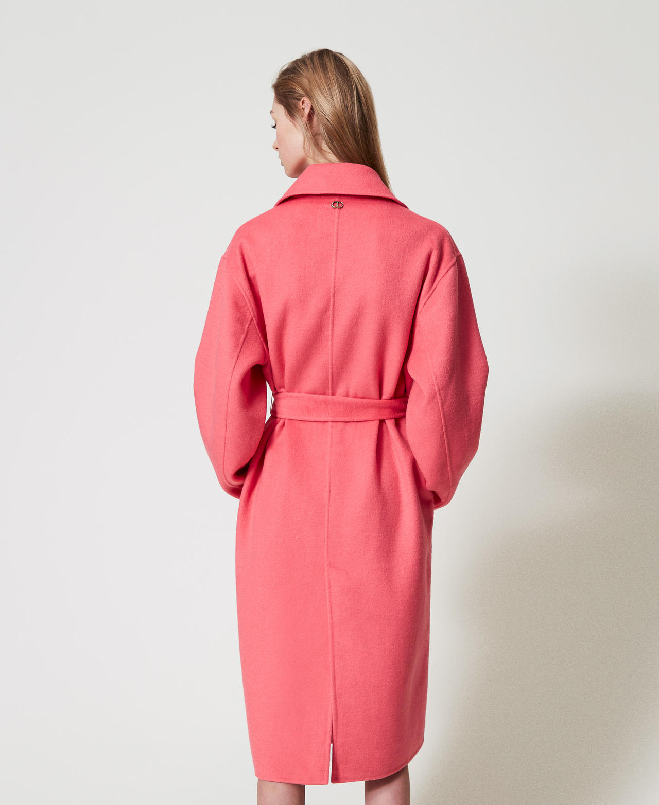 Doubled wool blend cloth coat Dark Peach Woman 251TP2232_12263_03