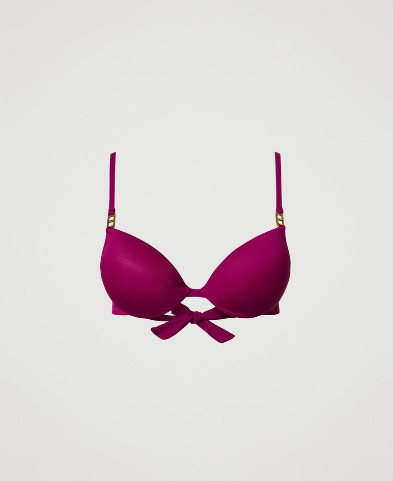Push-up bikini top with Oval T Magenta Purple Woman 251LBMB44_11736_S0