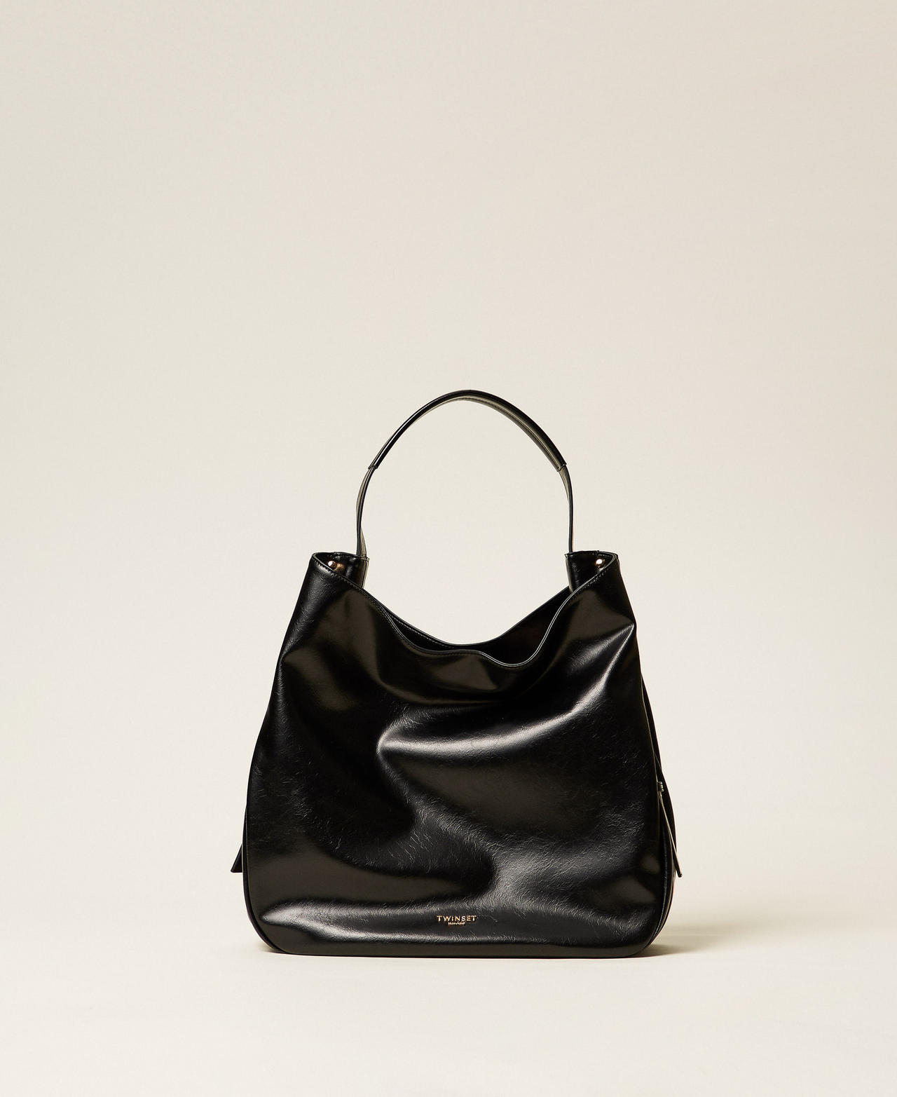 Hobo bag with buckles Black Woman 252TD8032_00006_01