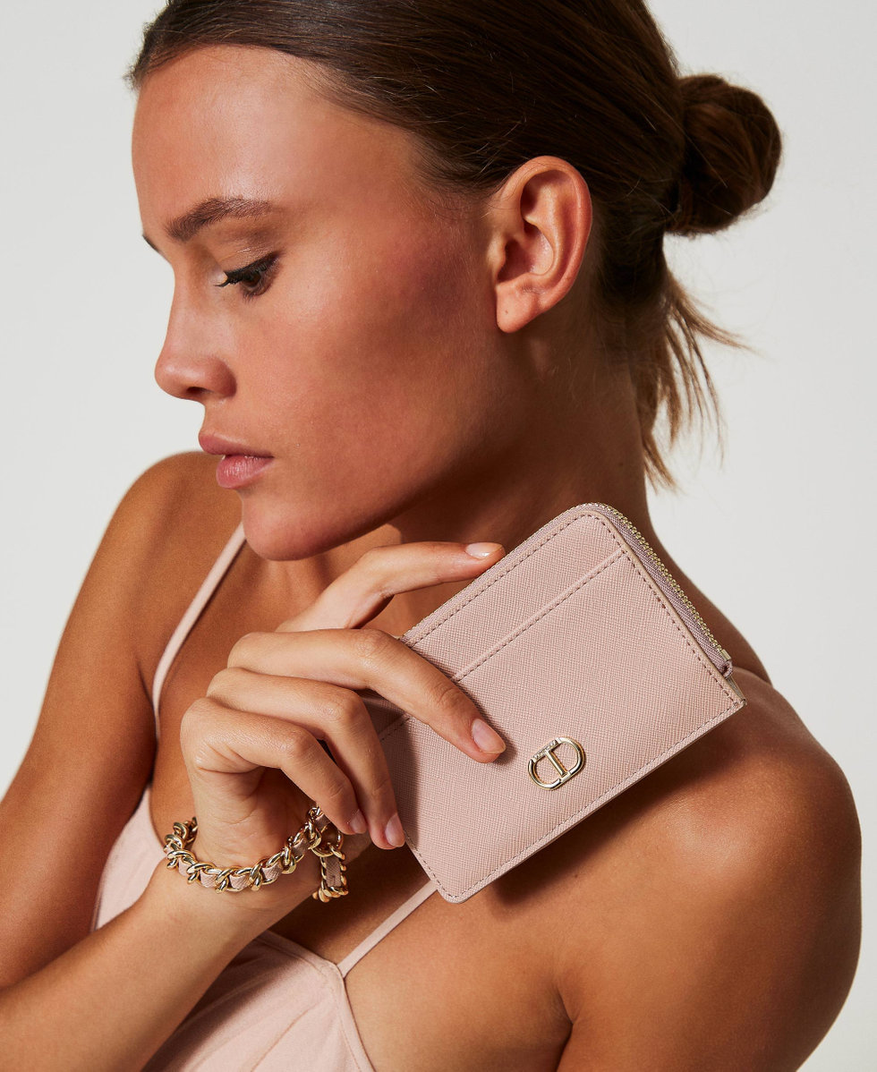 Porte-cartes avec cha&icirc;ne et Oval T Rose &laquo;&nbsp;Peachy Keen&nbsp;&raquo; Femme 242TL8039_11947_S0