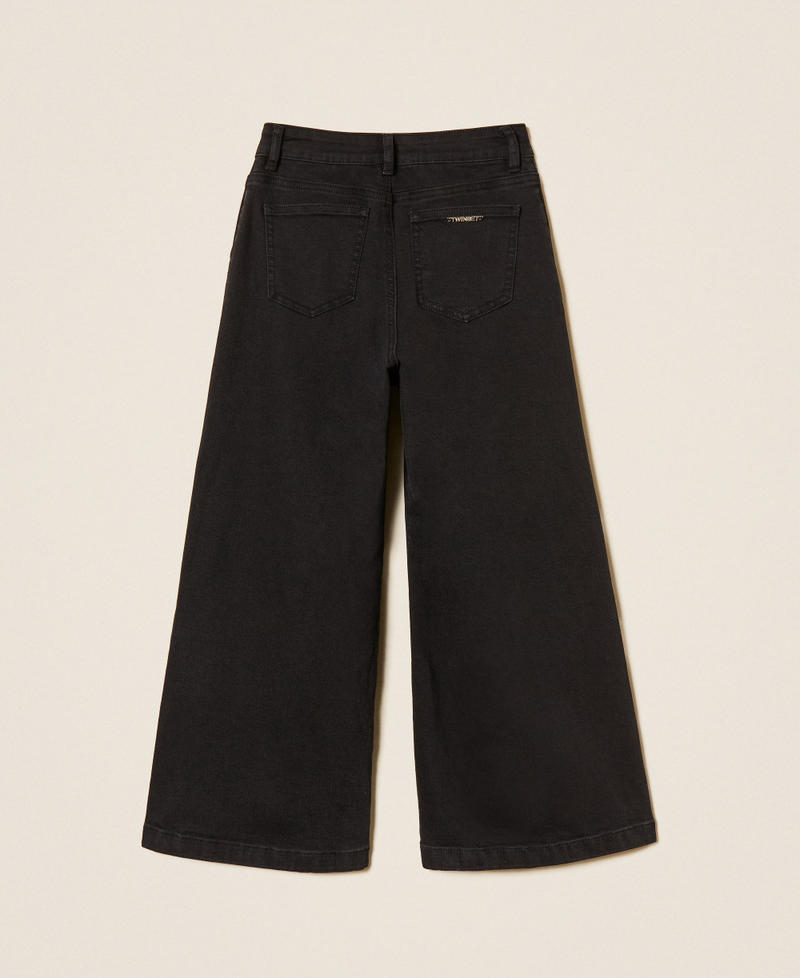 Wide-Leg-Jeans mit Falten Rinse-Denim M&auml;dchen 262GJ2240_06295_S1