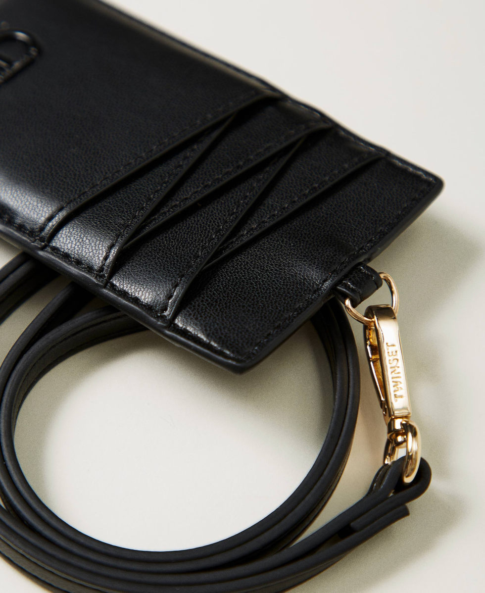 Card holder with shoulder strap and Oval T