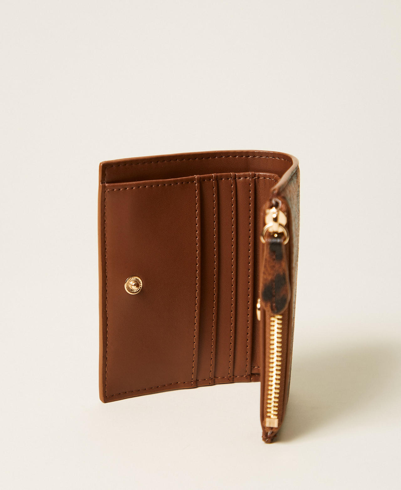 Small animal print wallet Leopard Print Woman 252TL8010_12624_03