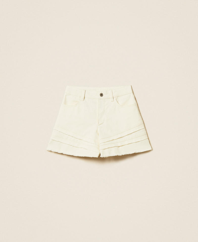Bull denim shorts with flounces Off White Girl 261GJ2105_00526_S0
