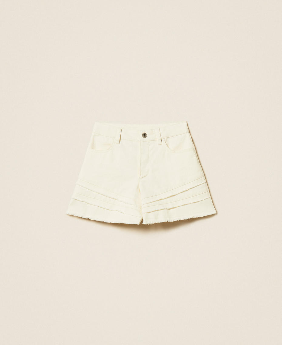 Bull denim shorts with flounces Off White Girl 261GJ2105_00526_S0