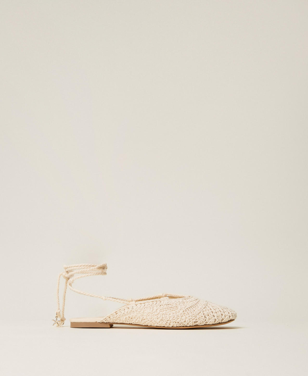 Crochet ballet mules Vanilla White Woman 261LMT014_00145_01