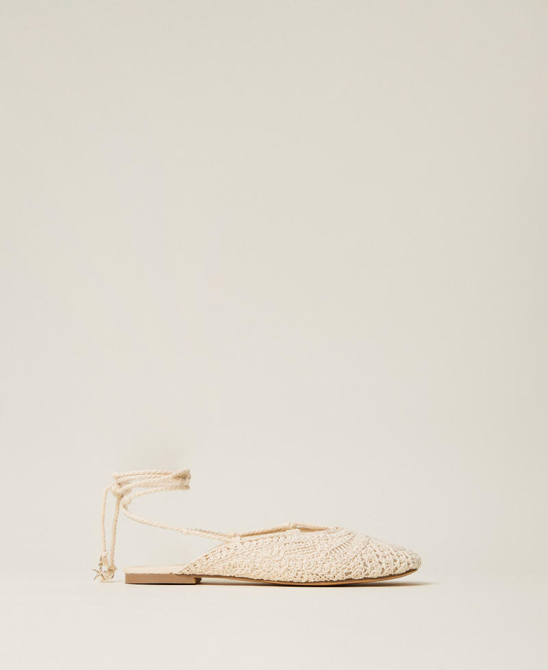 Crochet ballet mules Vanilla White Woman 261LMT014_00145_01