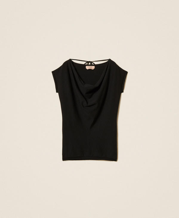 Maxi-Pullover mit Faltenwurf