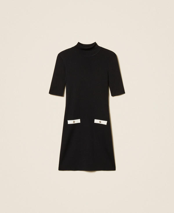 Short striped knit dress