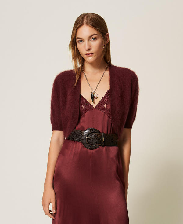 Brushed wool blend shrug