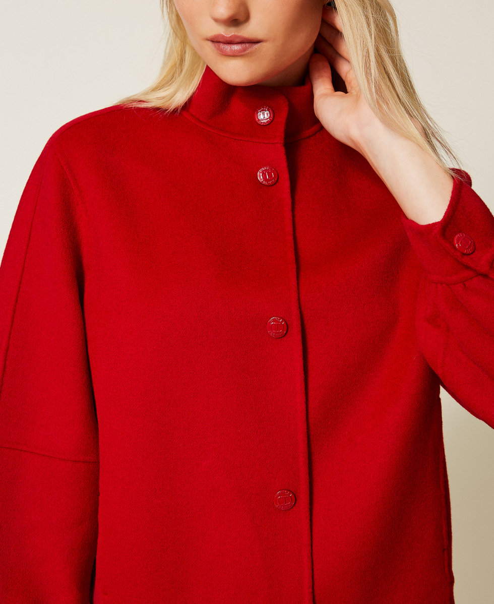 Bomber en drap double Rouge Vénitien Femme 252TP2071_00740_05