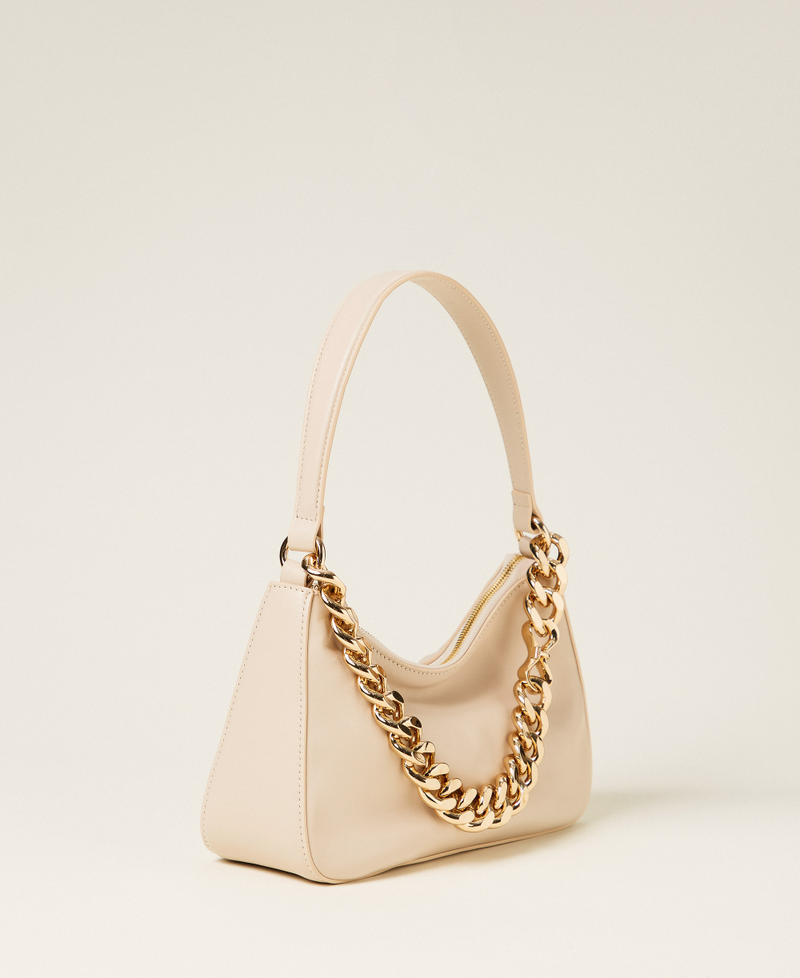 Liliane small leather bag "Almond Milk” Beige Woman 999TB7012_11308_02