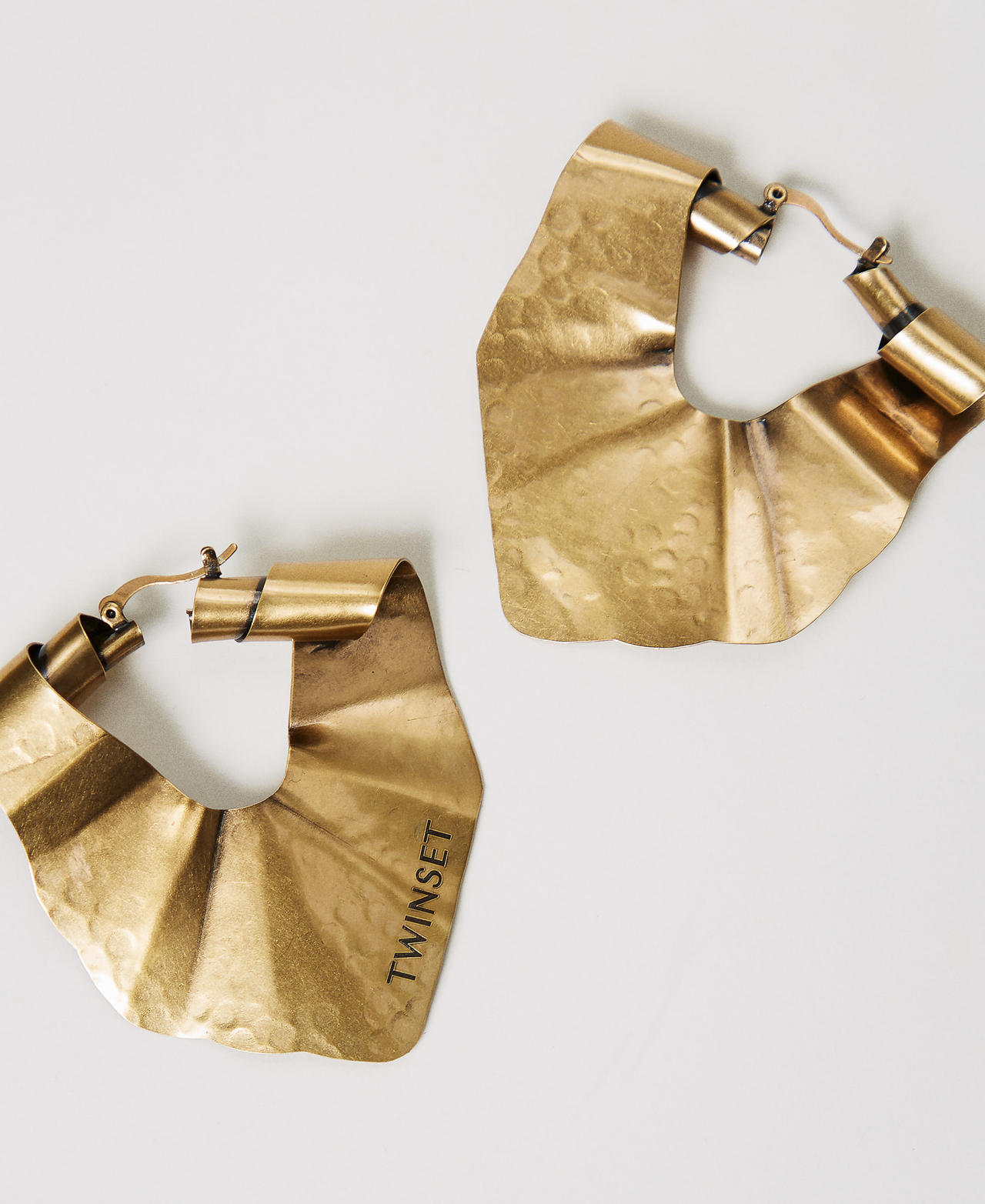 Boucles d’oreilles irrégulières en anneau Old Gold Femme 251TS502C_12616_01