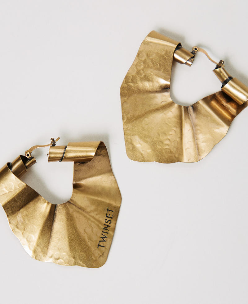 Boucles d’oreilles irrégulières en anneau Old Gold Femme 251TS502C_12616_01