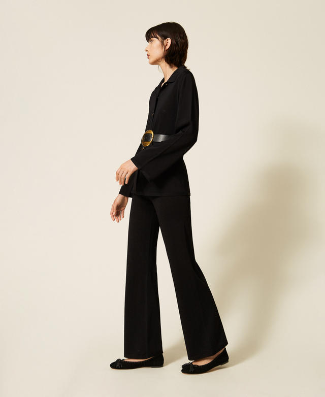 Pantalon palazzo en maille