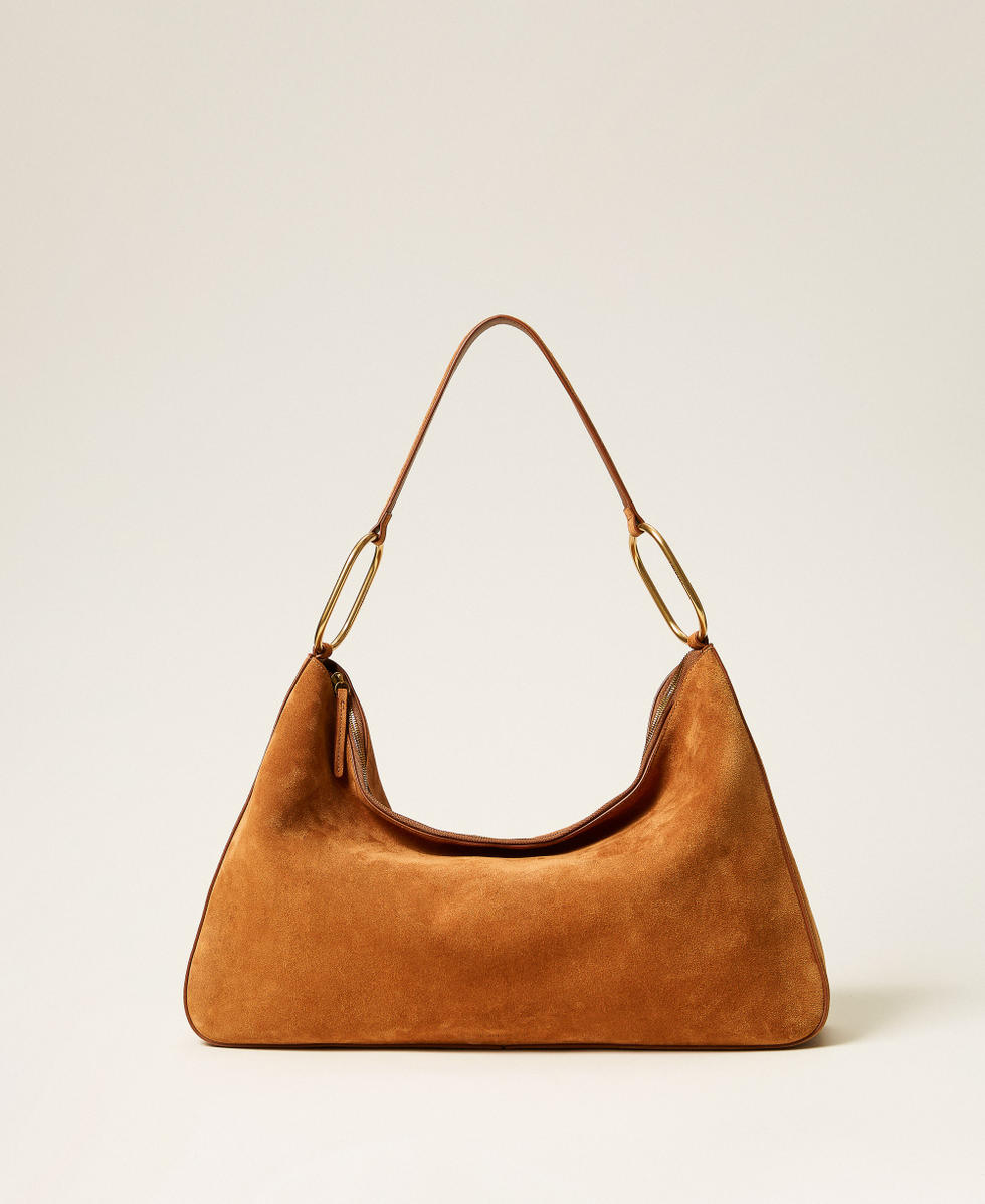 'Liliane' large suede bag with rings
