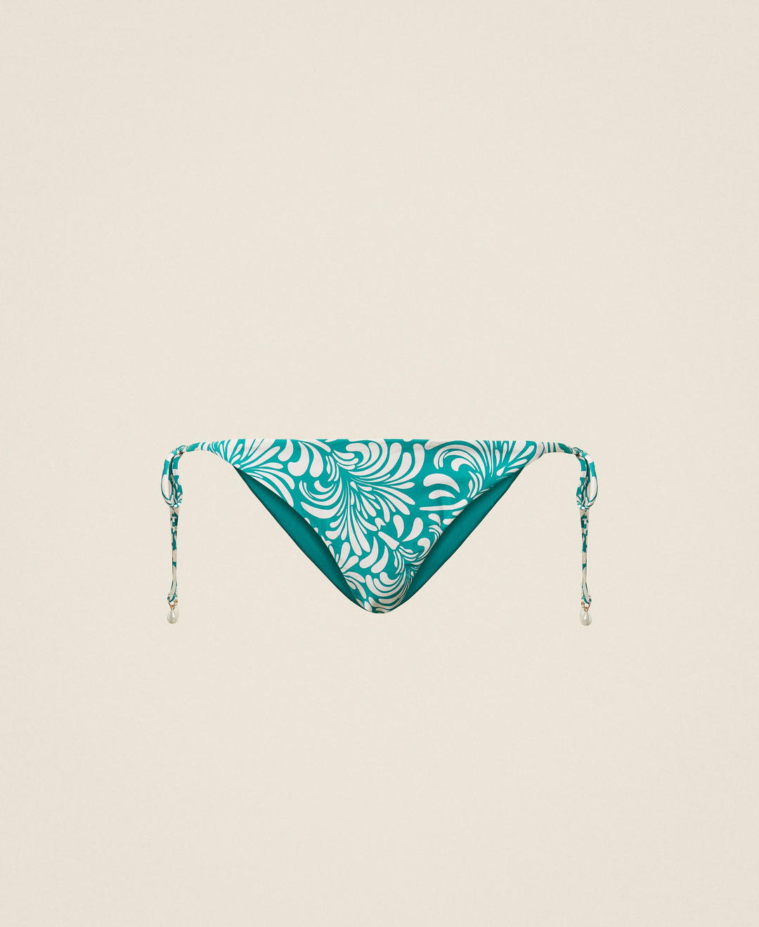 Tanga de bain avec imprimé botanique