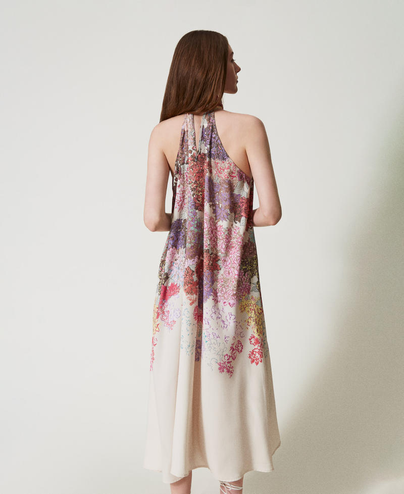 MYFO long halterneck floral dress Summer Sand Camouflower Woman 251AQ2071_12416_03