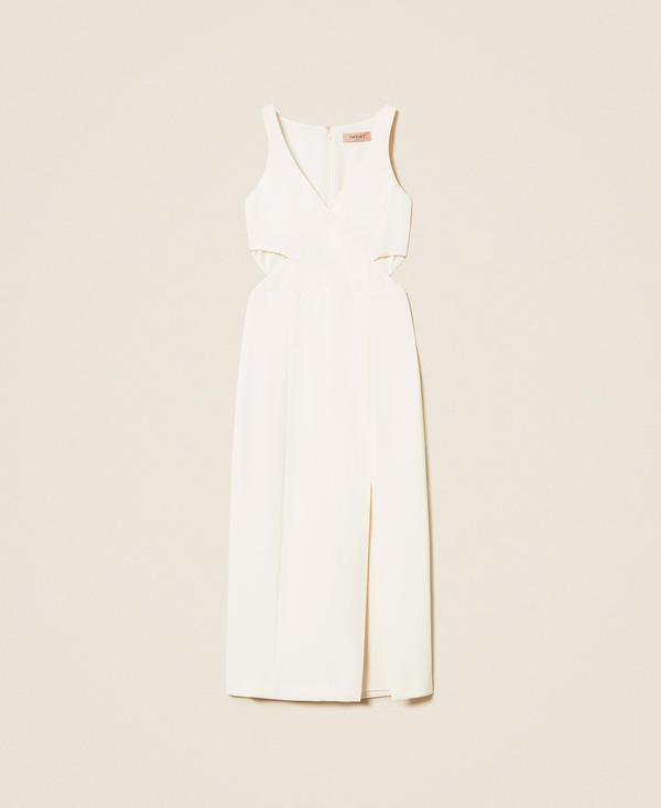 ワンピース TWINSET FW24 ABITO (242TS2200 00006) TwinSet Black Long Sleeveless Dress With V Neck In Viscose