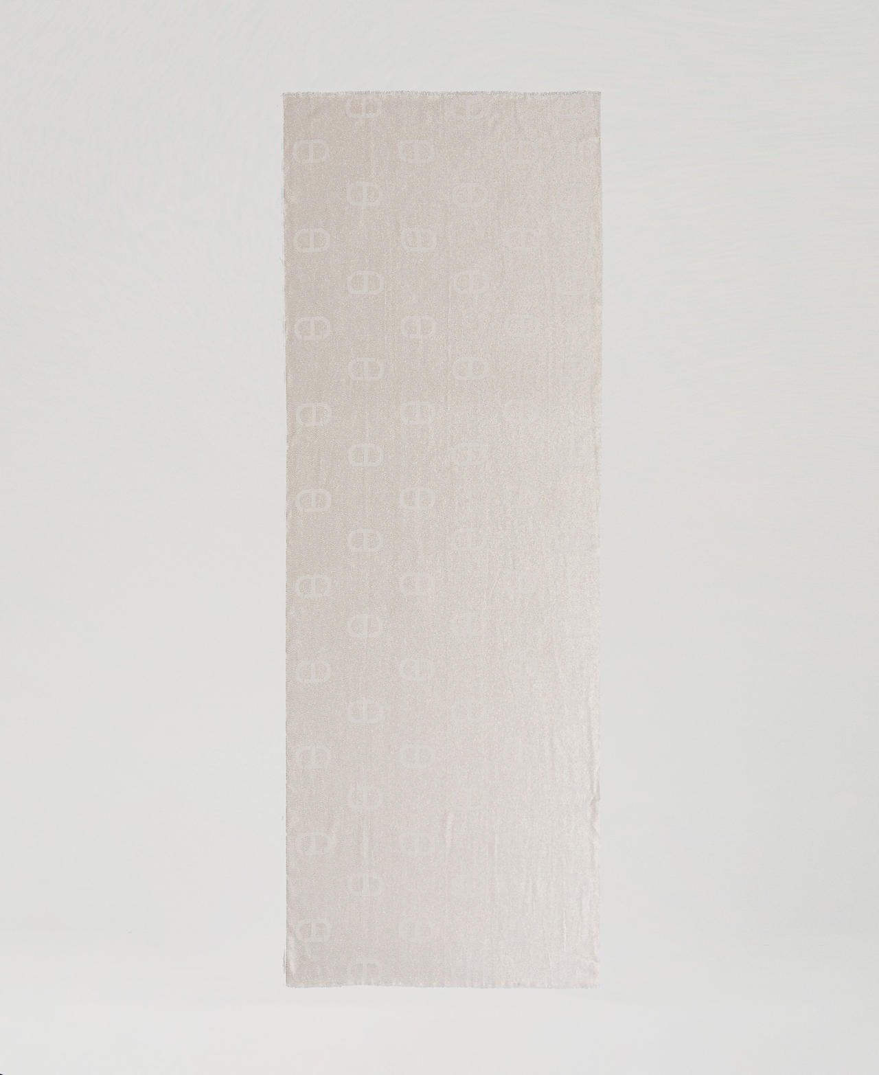 Jacquard stole with lurex and Oval T White Snow Woman 251TO5280_00282_05