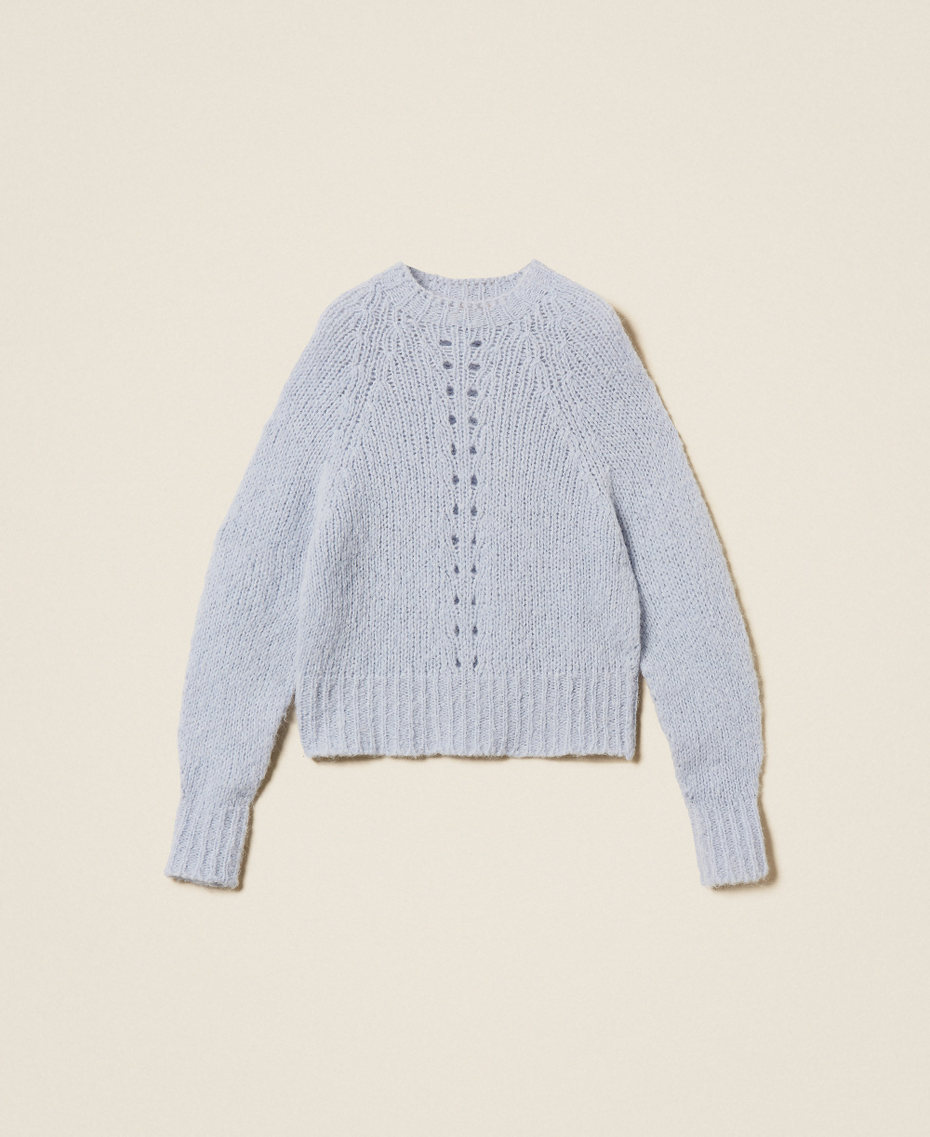 Alpaca blend jumper Light Dusty Blue Woman 262TF3040_14104_S0