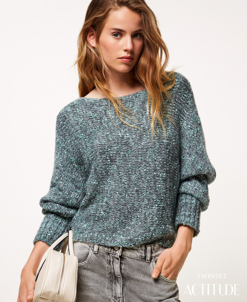 Mouline jumper Multicolour Green Woman 252AP3220_12707_PA