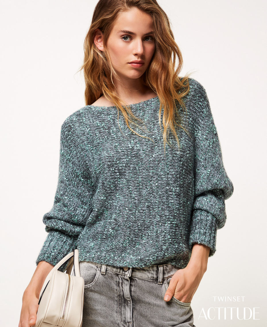 Mouline jumper Multicolour Green Woman 252AP3220_12707_PA
