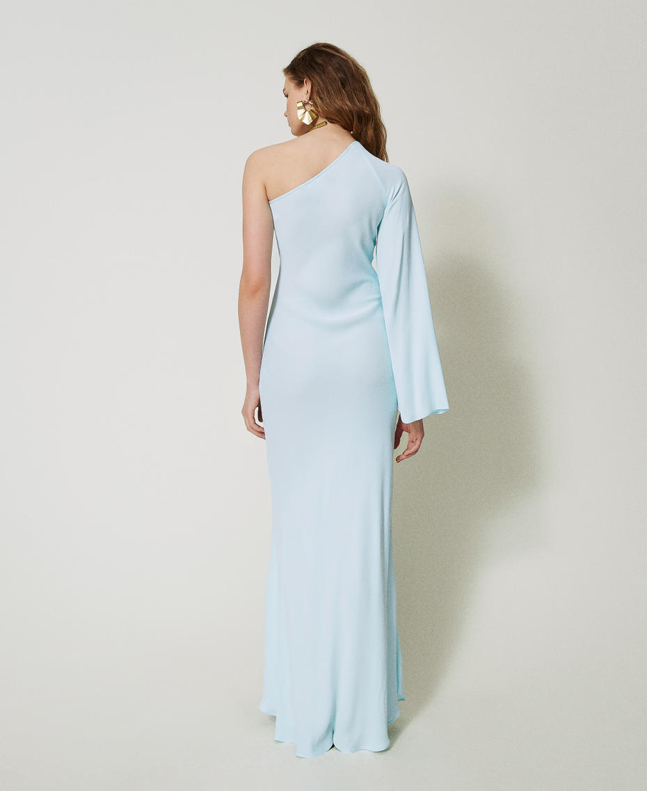 Figurbetontes Maxikleid „Lido“ aus Georgette "Blue Glow"-Azur Frau 251TS2222_12568_03