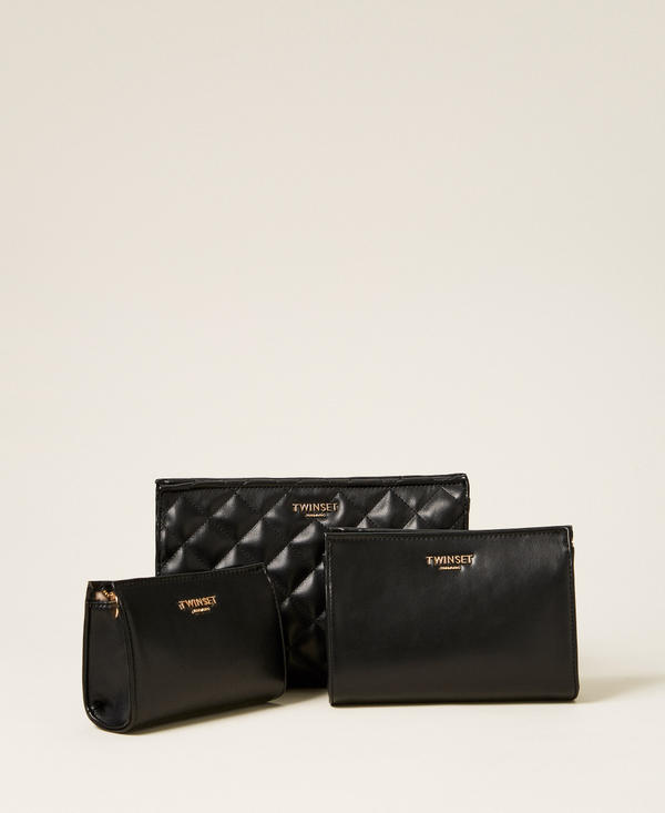 Beauty set with logo lettering