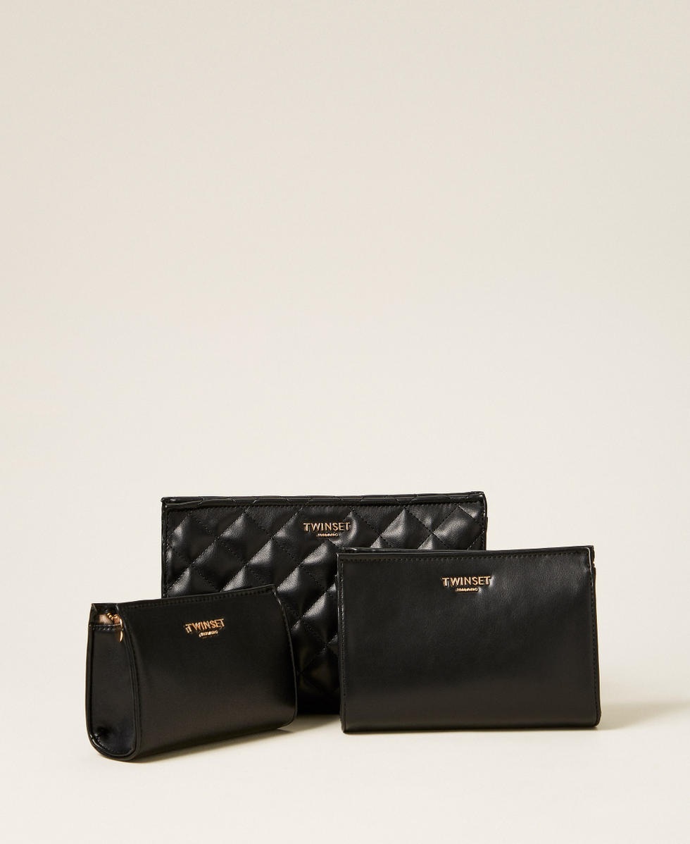 Beauty-Set mit Logo-Schriftzug Schwarz Frau 262TH7042_00006_01