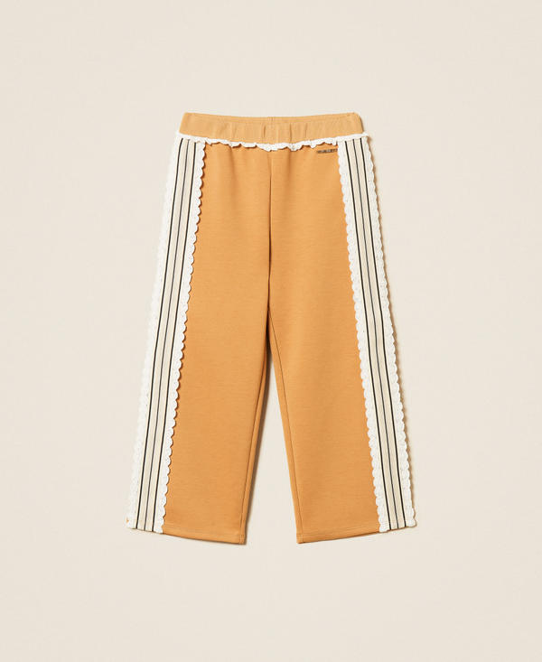Babyhose aus Scuba-Gewebe mit Spitze