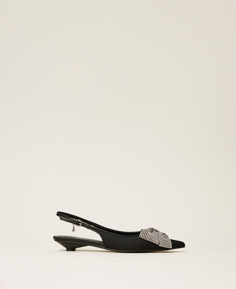 Zapatos de salón destalonados con lazo de strass Negro Mujer 252ACP014_00006_01
