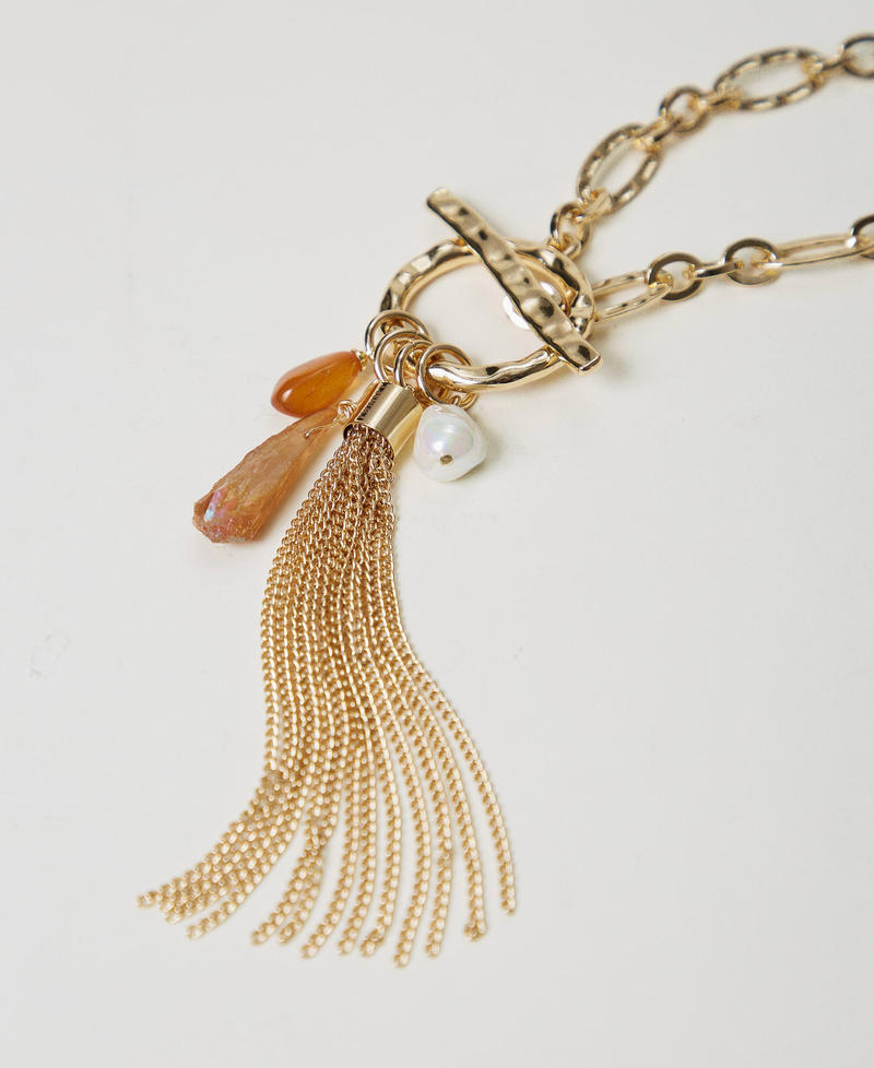 Chain necklace with tassel New Gold Woman 251TA4540_10630_02