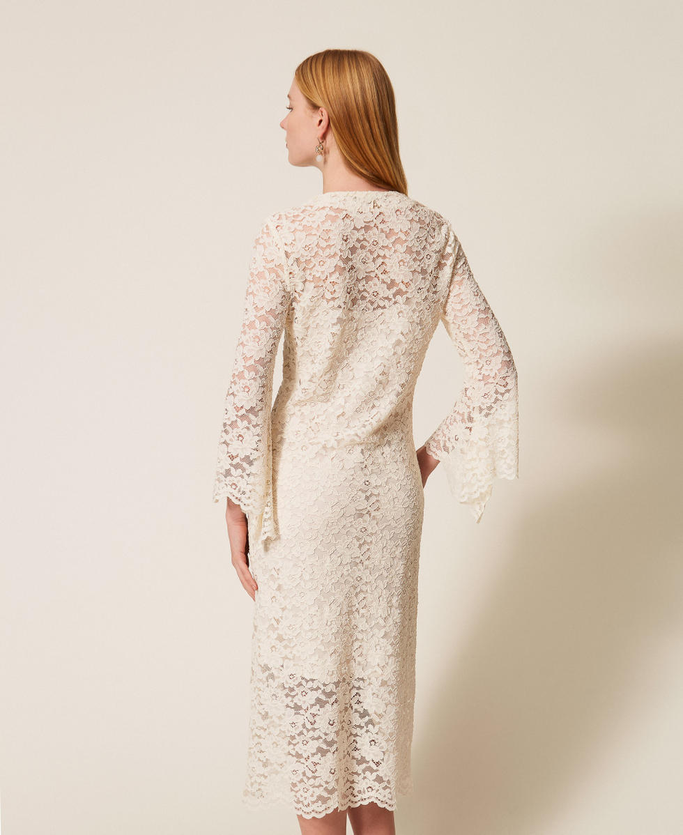 Lace midi dress Off White Woman 261AP2301_00526_03