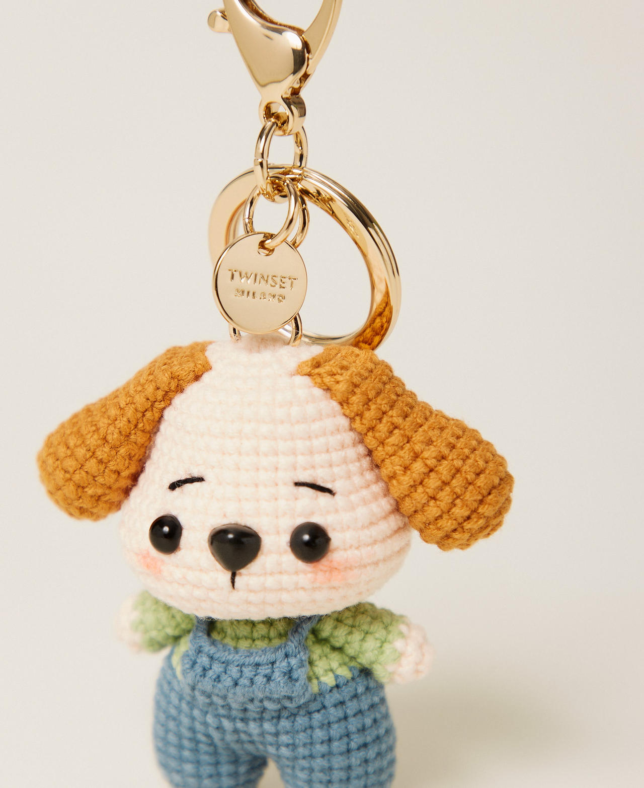 Porte-cl&eacute;s chien en crochet Bleu "Riviera" Femme 262TH7074_03367_02