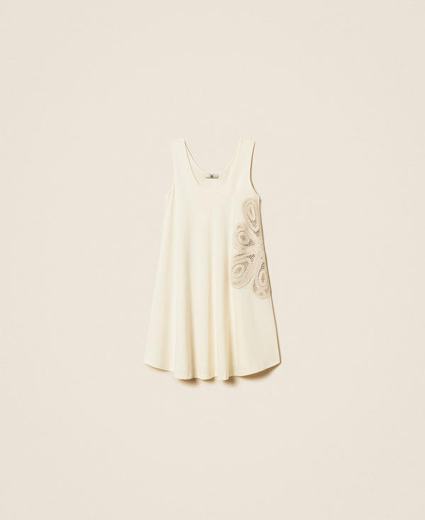 Макси-топ с вышивкой кроше